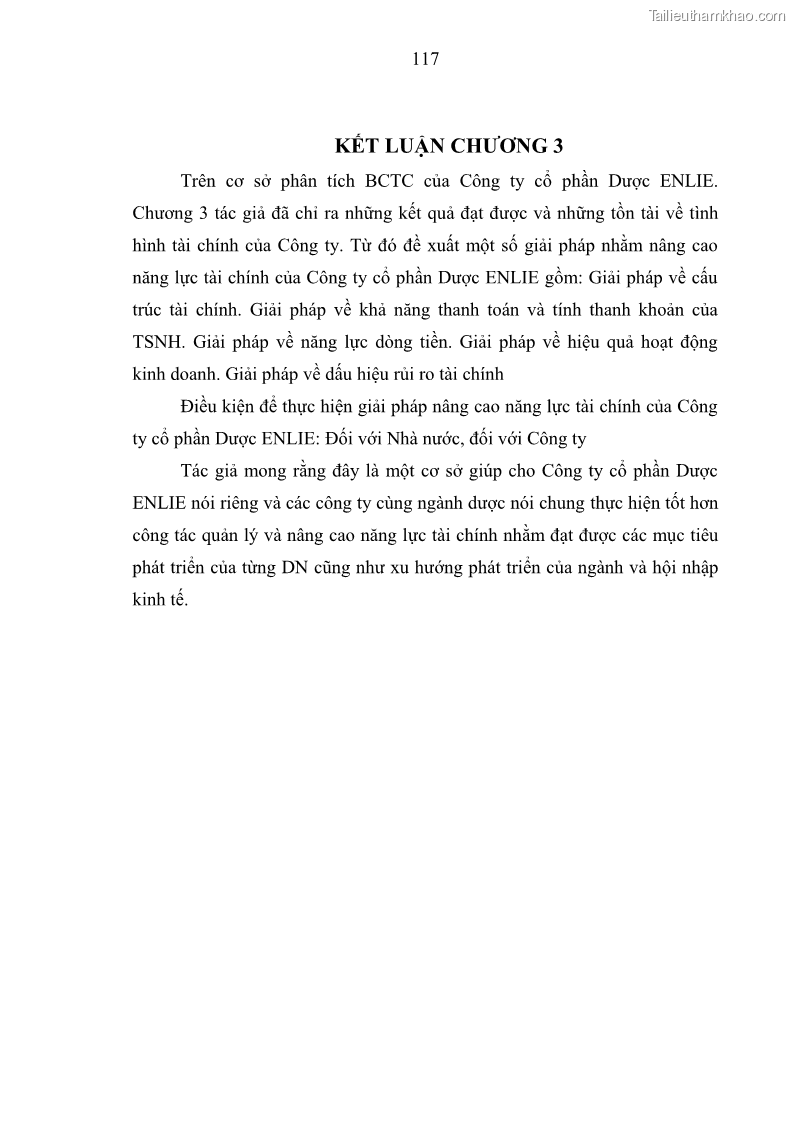 Luận văn thạc sĩ kế toán Phân tích báo cáo tài chính của Công ty Cổ phần Dược Enlie - 11 Trang 129