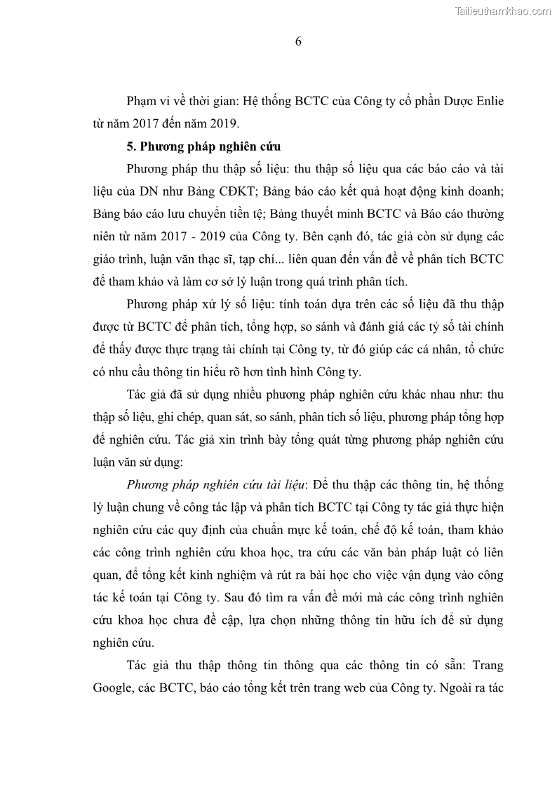 Luận văn thạc sĩ kế toán Phân tích báo cáo tài chính của Công ty Cổ phần Dược Enlie - 2 Trang 17