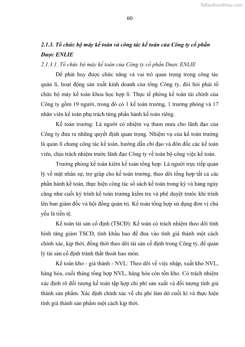 Luận văn thạc sĩ kế toán Phân tích báo cáo tài chính của Công ty Cổ phần Dược Enlie - 6 Trang 71