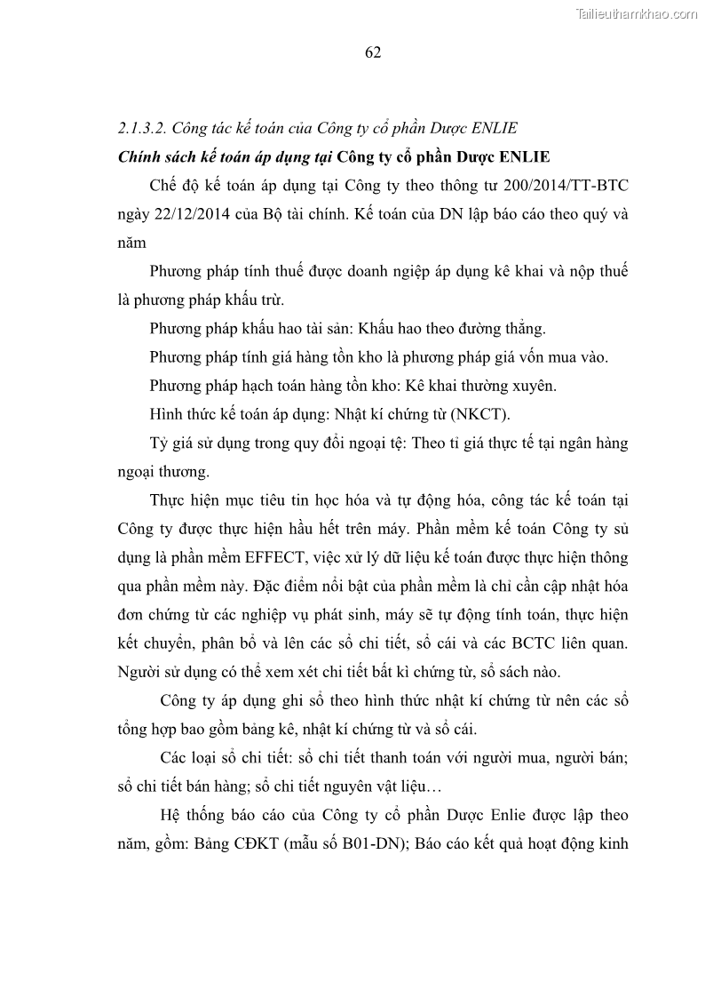 Luận văn thạc sĩ kế toán Phân tích báo cáo tài chính của Công ty Cổ phần Dược Enlie - 7 Trang 73