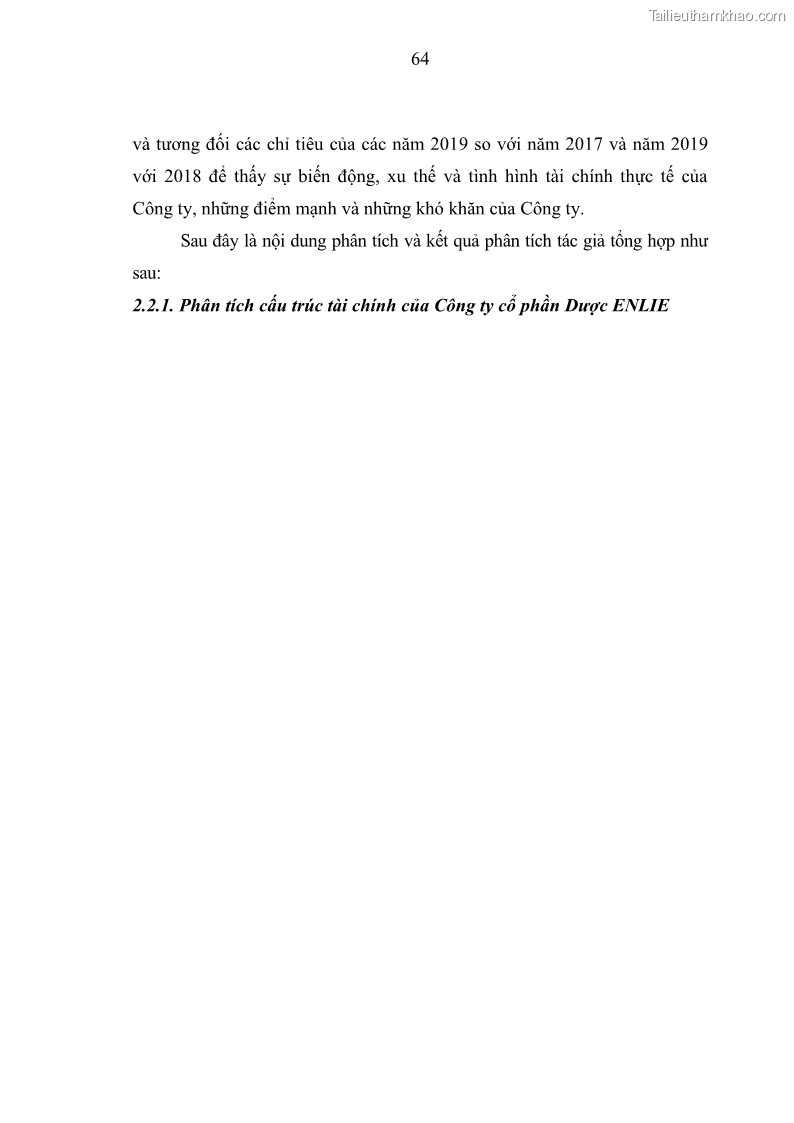 Luận văn thạc sĩ kế toán Phân tích báo cáo tài chính của Công ty Cổ phần Dược Enlie - 7 Trang 75