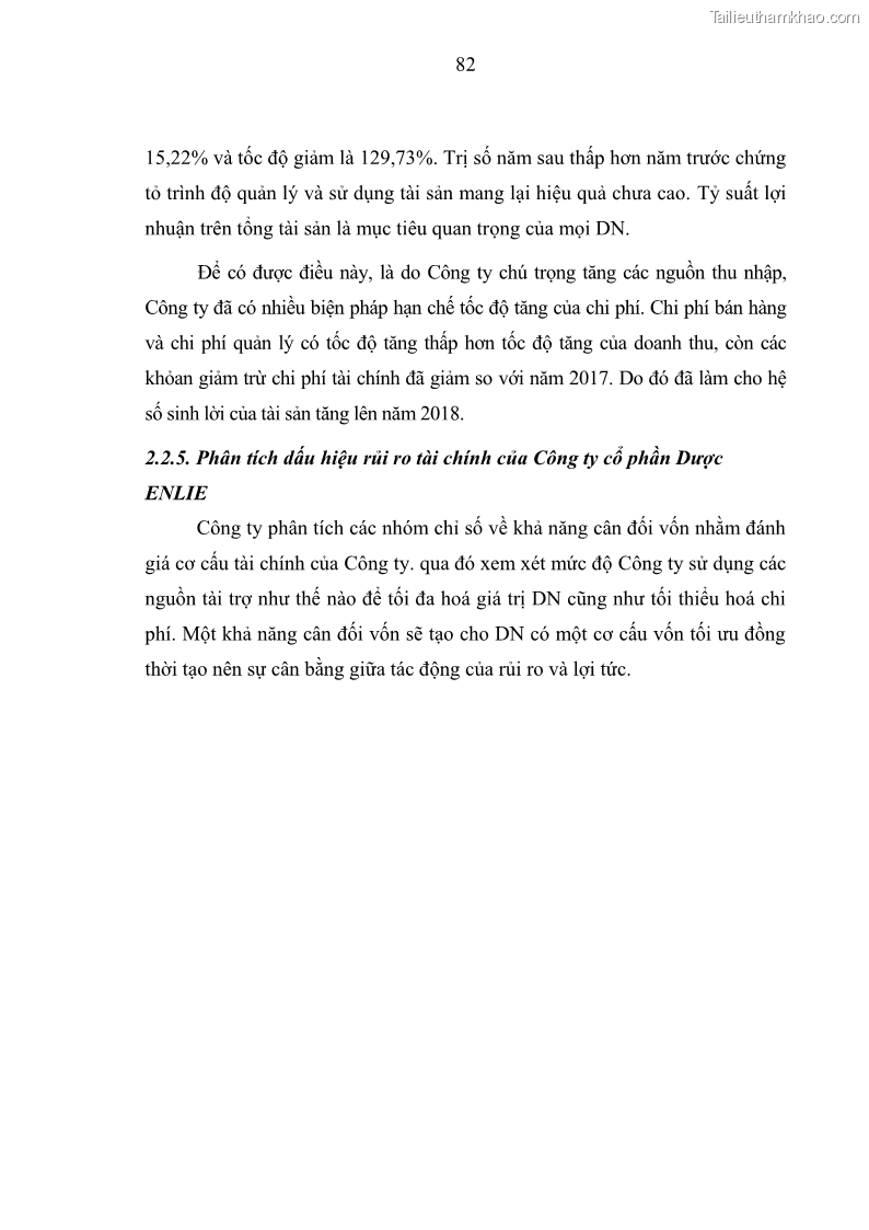 Luận văn thạc sĩ kế toán Phân tích báo cáo tài chính của Công ty Cổ phần Dược Enlie - 8 Trang 94