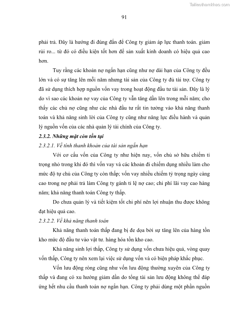 Luận văn thạc sĩ kế toán Phân tích báo cáo tài chính của Công ty Cổ phần Dược Enlie - 9 Trang 103