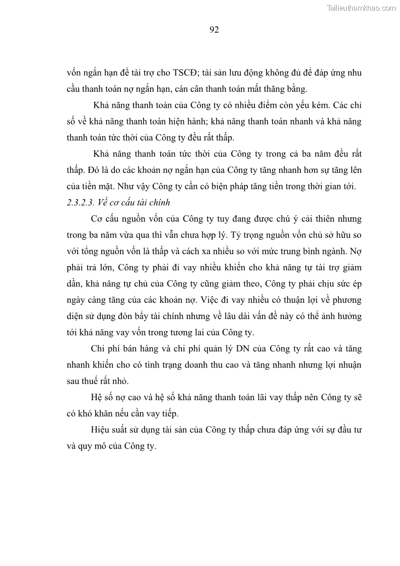 Luận văn thạc sĩ kế toán Phân tích báo cáo tài chính của Công ty Cổ phần Dược Enlie - 9 Trang 104