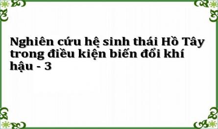 Tác Động Biến Đổi Khí Hậu Đến Các Thành Phần Phi Sinh Học Của Hệ Sinh Thái Hồ