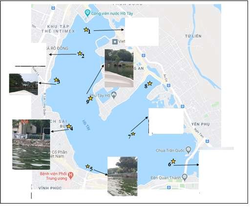 Hình 2 1 Sơ đồ các vị trí lấy mẫu Bảng 2 1 Vị trí lấy mẫu đợt 1 TT 1