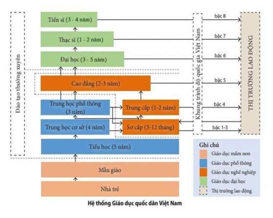 Hình 1 1 Hệ thống GDNN trong hệ thống giáo dục quốc dân Việt Nam Nguồn Tổng 1