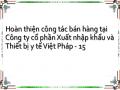 Hoàn thiện công tác bán hàng tại Công ty cổ phần Xuất nhập khẩu và Thiết bị y tế Việt Pháp - 15