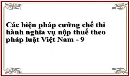 Các biện pháp cưỡng chế thi hành nghĩa vụ nộp thuế theo pháp luật Việt Nam - 9