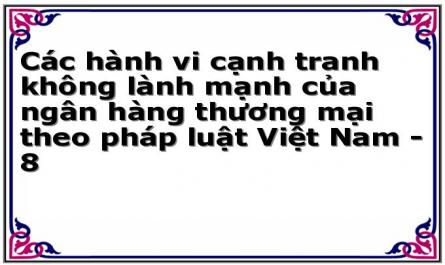 Các hành vi cạnh tranh không lành mạnh của ngân hàng thương mại theo pháp luật Việt Nam - 8
