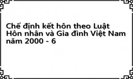 Chế định kết hôn theo Luật Hôn nhân và Gia đình Việt Nam năm 2000 - 6