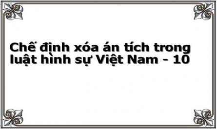 Những Bất Cập, Vướng Mắc Trong Quá Trình Áp Dụng Chế Định Xóa Án Tích Trên Thực Tiễn