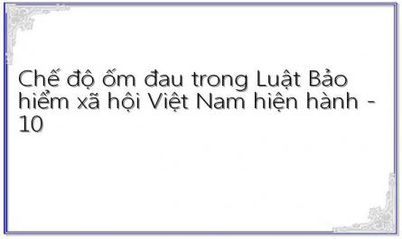 Chế độ ốm đau trong Luật Bảo hiểm xã hội Việt Nam hiện hành - 10