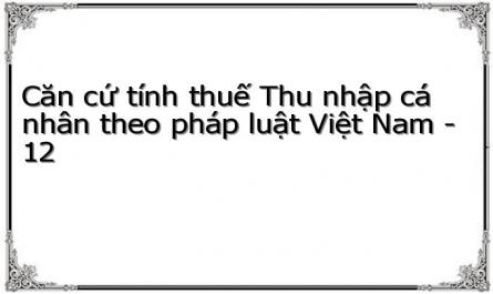 Căn cứ tính thuế Thu nhập cá nhân theo pháp luật Việt Nam - 12