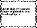 Chế độ pháp lý về quản trị công ty cổ phần theo Luật doanh nghiệp - 2