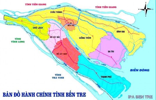 Hình 3 1 Bản đồ hành chính tỉnh Bến Tre Nguồn http www bentre gov vn Là tỉnh 1