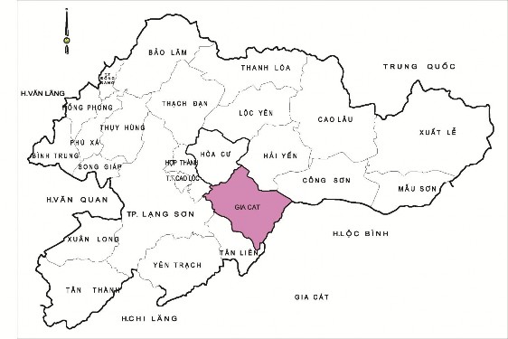 Hình 3 1 Vị trí xã Gia Cát Xã bao gồm 10 thôn Bắc Nga Liên Hòa Bắc Đông I Bắc 1