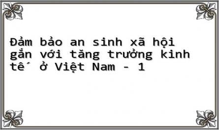 Đảm bảo an sinh xã hội gắn với tăng trưởng kinh tế ở Việt Nam - 1