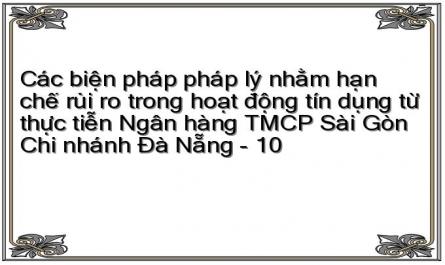 Các biện pháp pháp lý nhằm hạn chế rủi ro trong hoạt động tín dụng từ thực tiễn Ngân hàng TMCP Sài Gòn Chi nhánh Đà Nẵng - 10