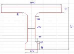 Hình 4 5 Kích thước dầm Số liệu tính toán 1 Chiều dài nhịp dầm L 20 m 2 Hoạt 3