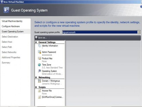 Hình 3 35 Thiết lập cấu hình cho hệ điều hành máy ảo Sau khi nhấn Next trang 2