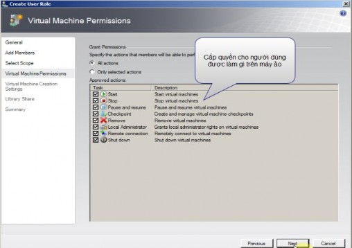 Hình 3 39 Virtual Machine Permissions Nhấn Next và lựa chọn có cho phép các thành 6