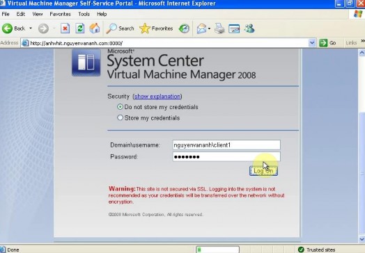 Hình 3 41 Giao diện truy cập của Self Service Portal Khi yêu cầu xác thực đã 8