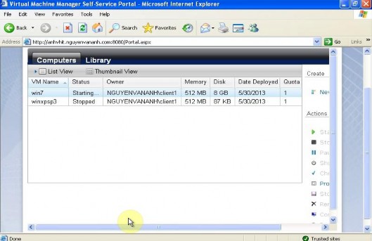 Hình 3 42 Danh sách các máy ảo đã được tạo sẵn Sau khi kích chuột vào liên 9