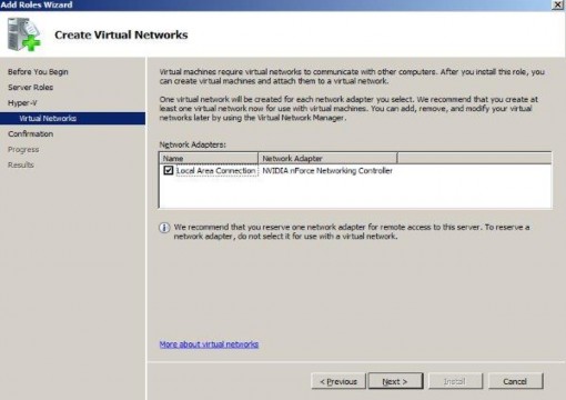 Hình 3 3 Lựa chọn card mạng để tạo mạng ảo Chọn Install để bắt đầu 2