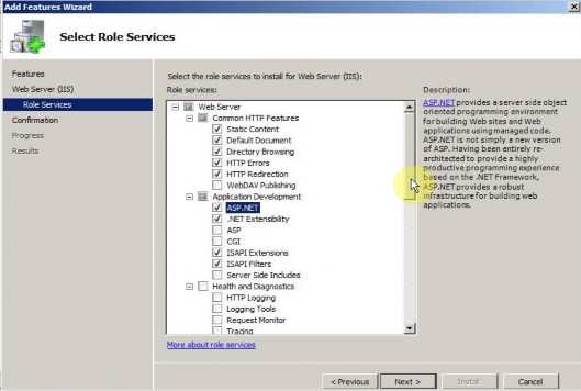 Hình 3 17 Lựa chọn các dịch vụ cần thiết Nhấn Next và chờ quá trình cài 9