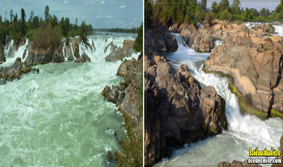 Vùng 4000 đảo 4000 islands và cá heo Mê không tại huyện Không Thác Nhuong Thác Phan 1