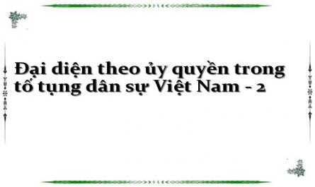 Đại diện theo ủy quyền trong tố tụng dân sự Việt Nam - 2
