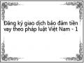 Đăng ký giao dịch bảo đảm tiền vay theo pháp luật Việt Nam - 1