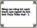 Nâng cao năng lực cạnh tranh cụm ngành du lịch tỉnh Thừa Thiên Huế - 1