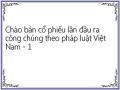 Chào bán cổ phiếu lần đầu ra công chúng theo pháp luật Việt Nam - 1