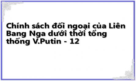 Chính sách đối ngoại của Liên Bang Nga dưới thời tổng thống V.Putin - 12