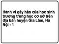 Hành vi gây hấn của học sinh trường trung học cơ sở trên địa bàn huyện Gia Lâm, Hà Nội - 1
