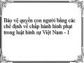 Bảo vệ quyền con người bằng các chế định về chấp hành hình phạt trong luật hình sự Việt Nam - 1