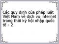 Các quy định của pháp luật Việt Nam về dịch vụ internet trong thời kỳ hội nhập quốc tế - 2
