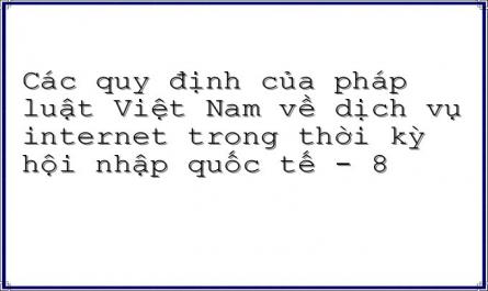 Văn Bản Hiện Đang Điều Chỉnh Internet Của Việt Nam
