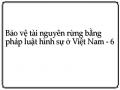 Bảo Vệ Tài Nguyên Rừng Bằng Các Quy Định Của Pháp Luật Hình Sự Việt Nam Và Thực Tiễn Điều Tra, Truy Tố, Xét Xử