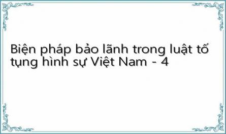 Ý Nghĩa Của Biện Pháp Bảo Lĩnh Trong Luật Tố Tụng Hình Sự Việt Nam Biện Pháp Bảo Lĩnh Là