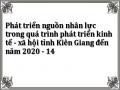 Phát triển nguồn nhân lực trong quá trình phát triển kinh tế - xã hội tỉnh Kiên Giang đến năm 2020 - 14