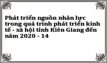 Phát triển nguồn nhân lực trong quá trình phát triển kinh tế - xã hội tỉnh Kiên Giang đến năm 2020 - 14