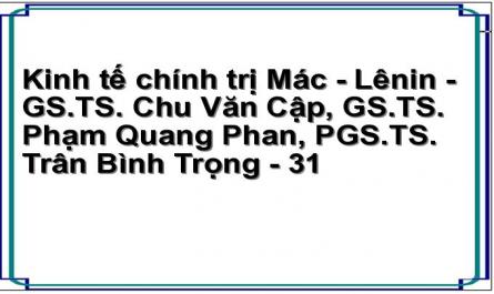 Kinh tế chính trị Mác - Lênin - GS.TS. Chu Văn Cập, GS.TS. Phạm Quang Phan, PGS.TS. Trần Bình Trọng - 31