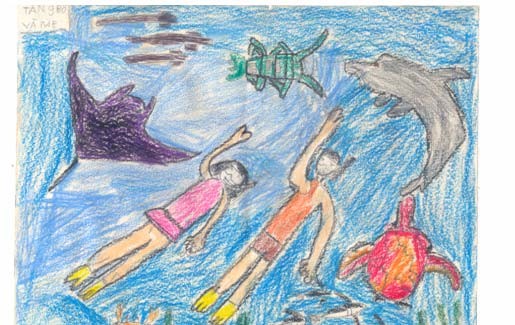 Tranh của Đỗ Đức Vinh lớp 4D trường tiểu học Dịch Vọng A – Hà Nội Tranh 1