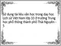 Nhận Xét Chung Về Thực Trạng Sử Dụng Tài Liệu Văn Học Trong Dạy Học Lịch Sử Việt Nam Lớp 10 Ở Trường Thpt Thành Phố Thái Nguyên