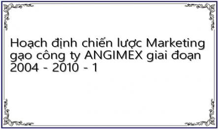 Hoạch định chiến lược Marketing gạo công ty ANGIMEX giai đoạn 2004 - 2010 - 1
