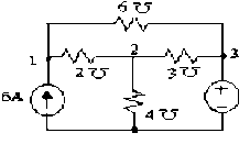 ‒ Chọn nút số 4 là nút gốc  4 0 Như vậy nút số 3 có điện thế  3 2 V 8 2