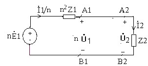 Nhận xét ‒ Có thể thay thế biến áp lý tưởng và mạch sơ cấp bởi một 1